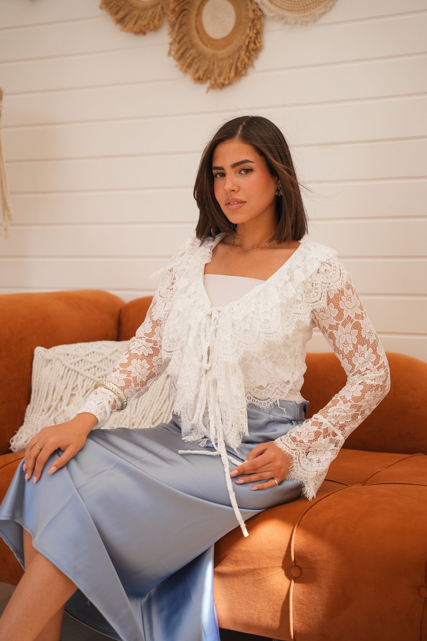 Amour Lace Top in white