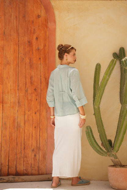 Cabana Shirt in mint green