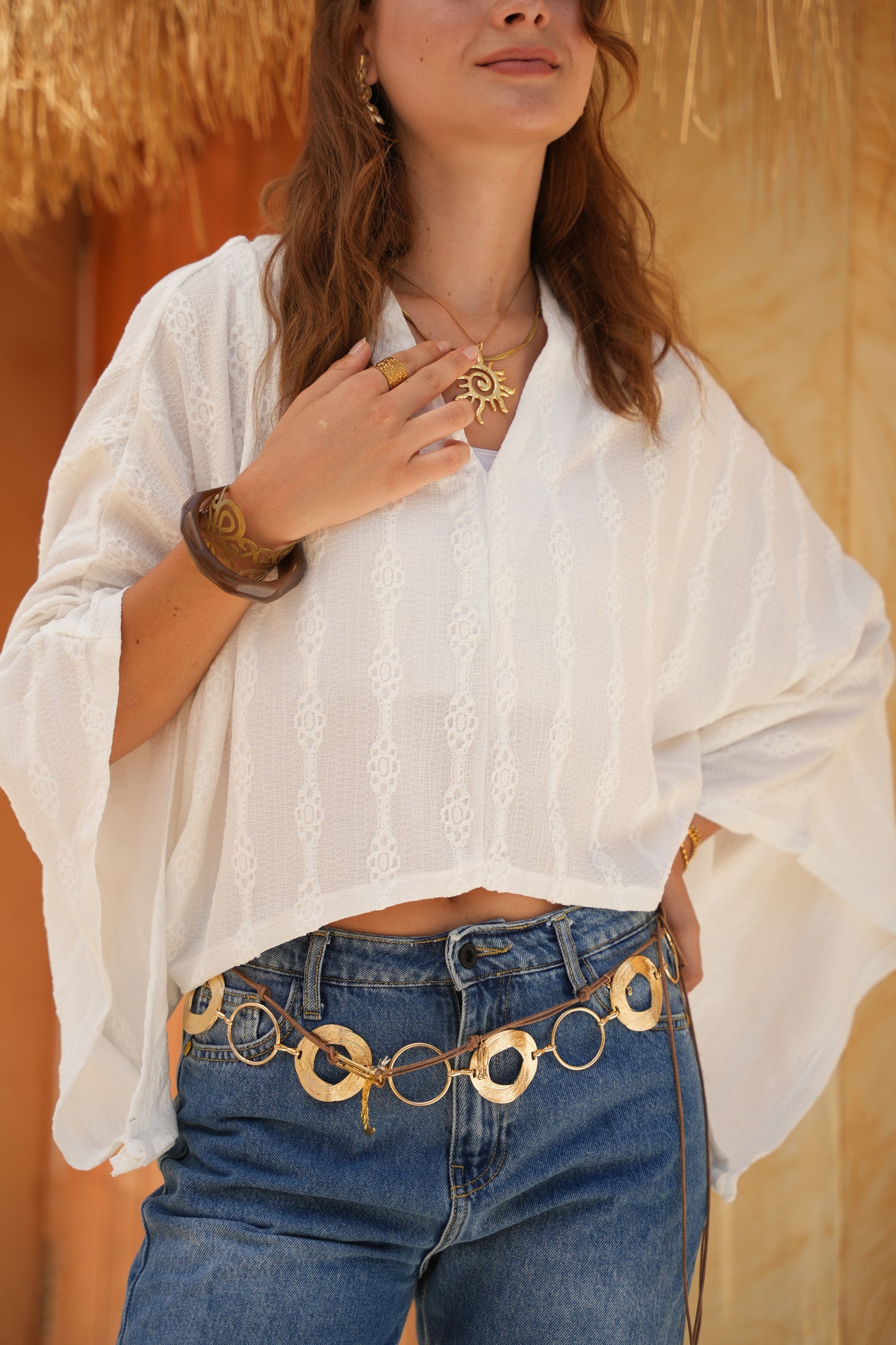 Tulum Cape in white