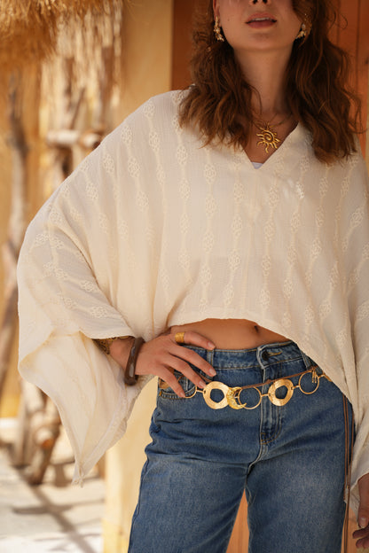 Tulum Cape in off-white
