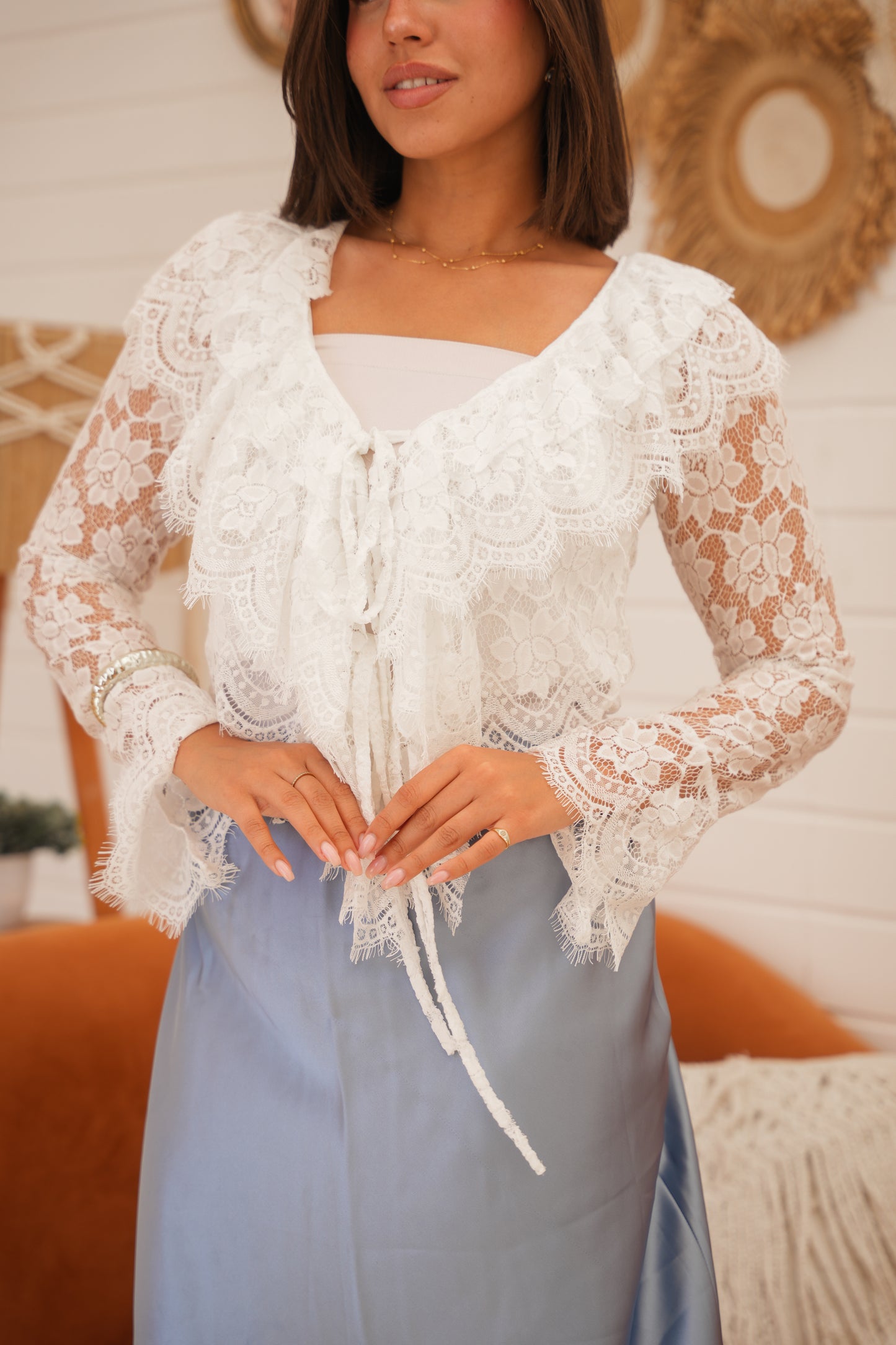 Amour Lace Top in white
