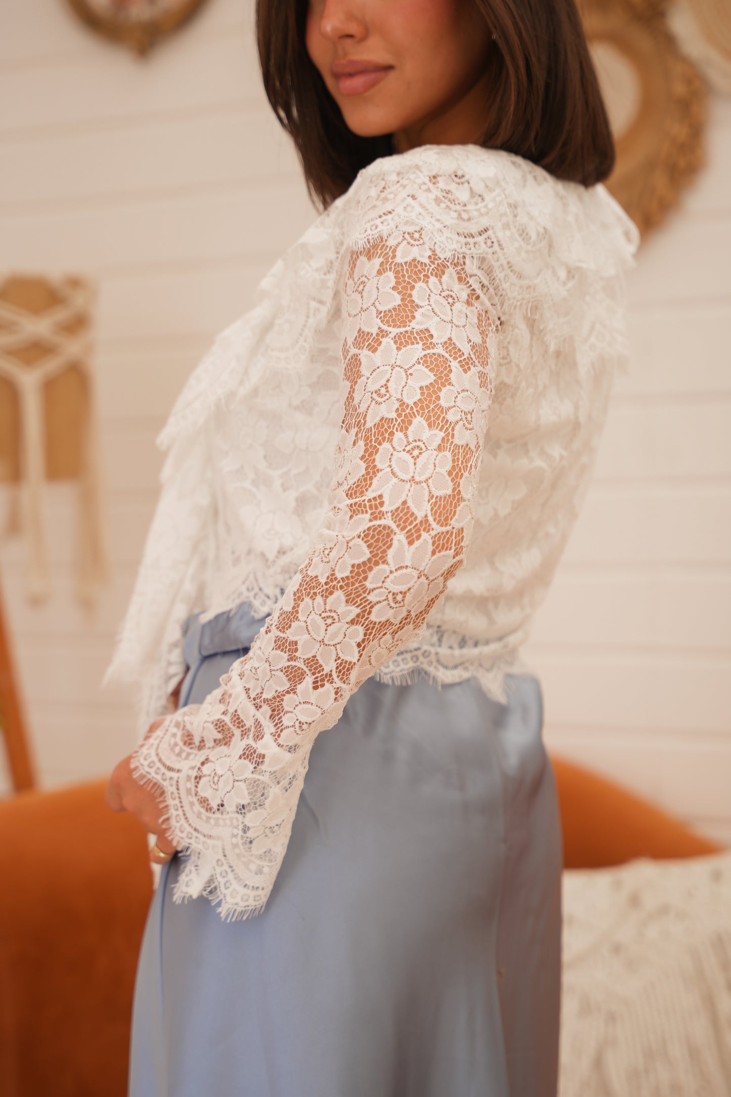 Amour Lace Top in white