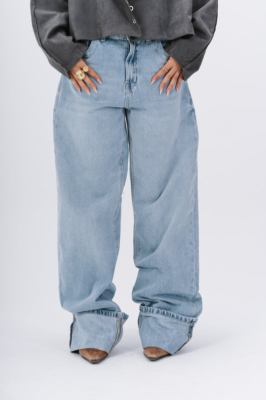 Wide long denim Pants